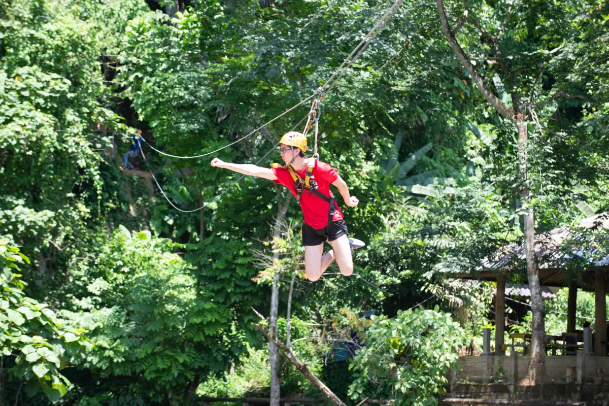 Zip-Line at Water cave