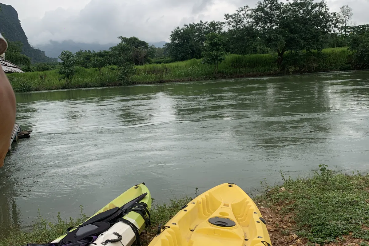 Kayaking on the Nam Lik River