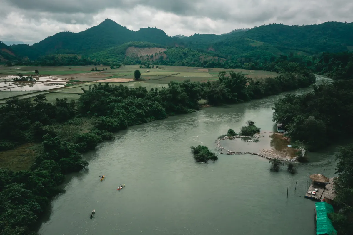 Kayaking on the Nam Lik River