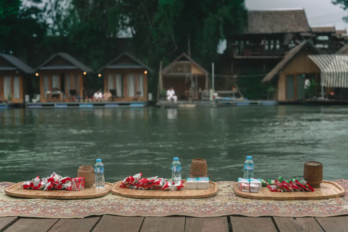 Alms Giving Ceremony in Meuang Feuang (Tak Bat)