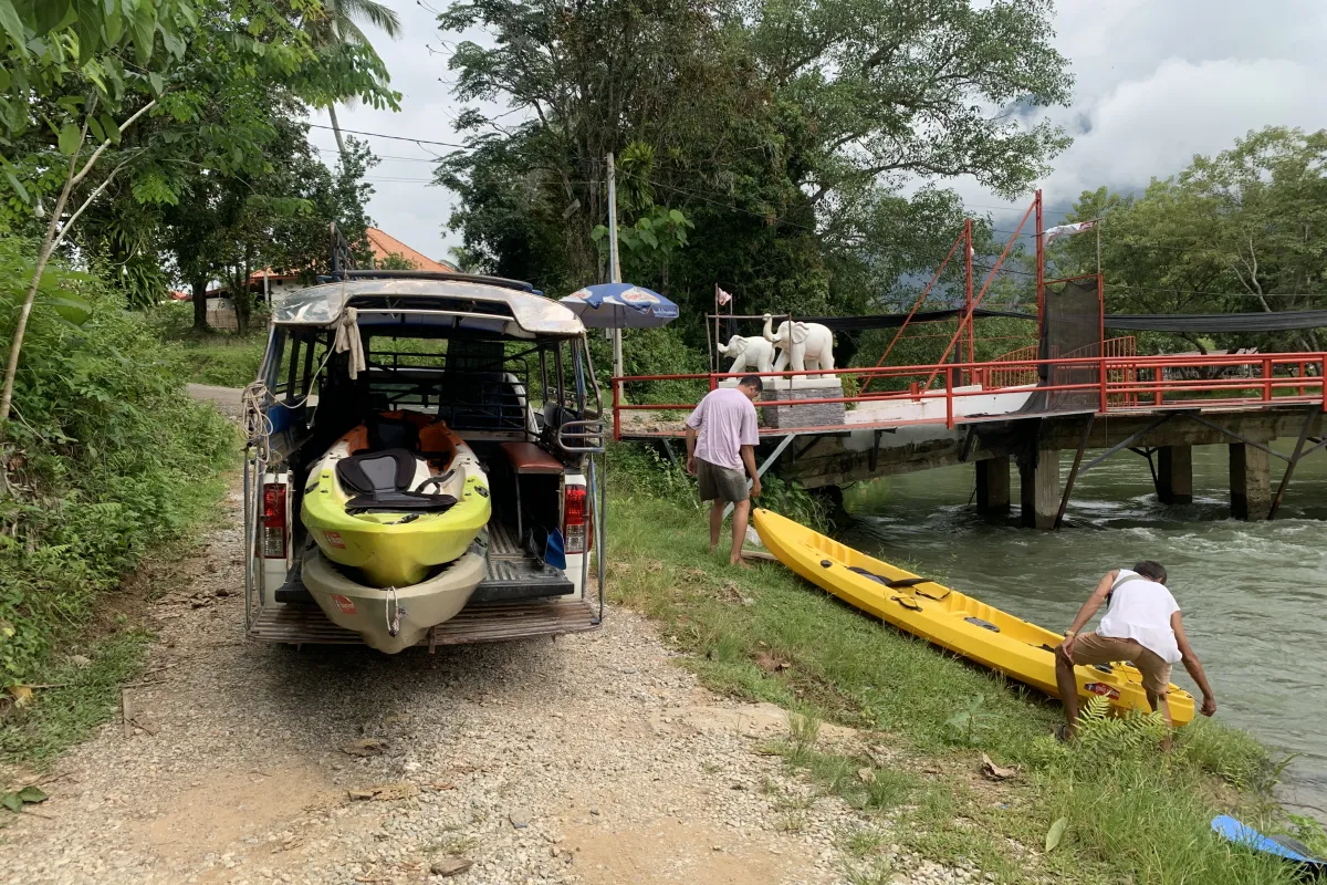 Kayaking on the Nam Lik River