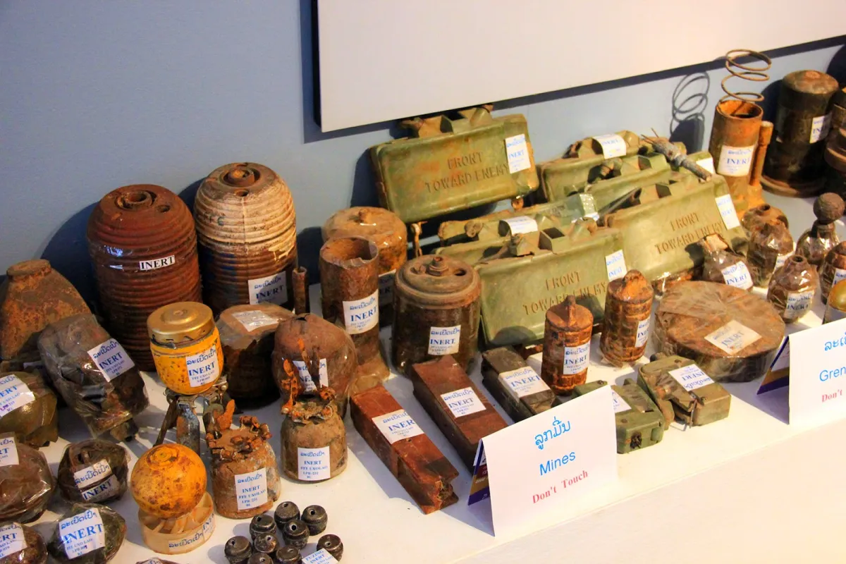UXO object in UXO Visitor's Centre, Luangprabang
