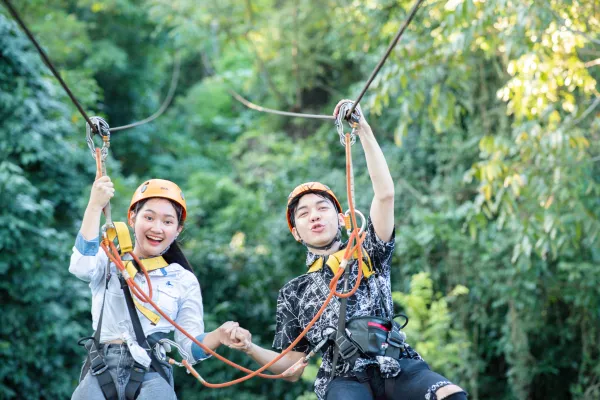 Zip Line Adventure at Green Jungle Park