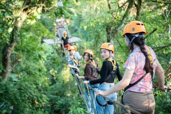 Combo program: Rope course and Riding Elephant Around The Flower Garden