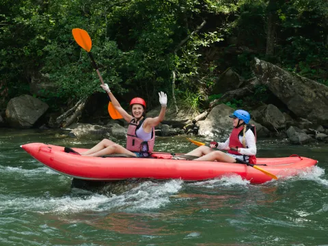 Full-Day Adventure: E-Mountain Biking & River Paddling Experience